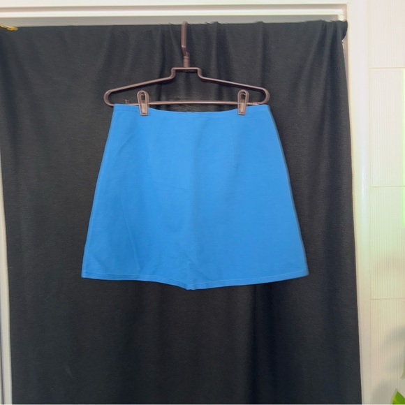 Blue Textured Women's Skirt - Picture 4 of 4
